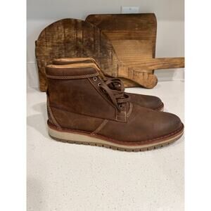 Clarks mens size 11 Varby brown leather ankle boots